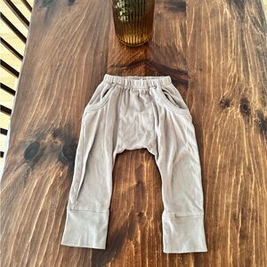 EUC Kate Quinn Cotton Panda Pants Mushroom 2T